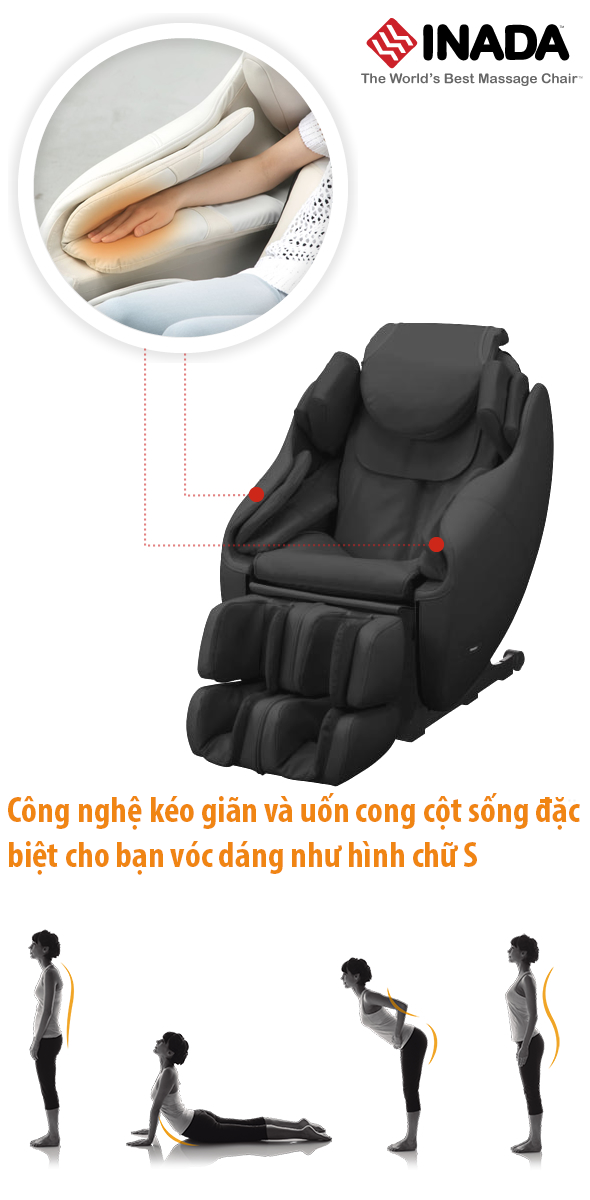 Ghế massage vật lý trị liệu hãng INADA Made in Japan 100, giá tốt