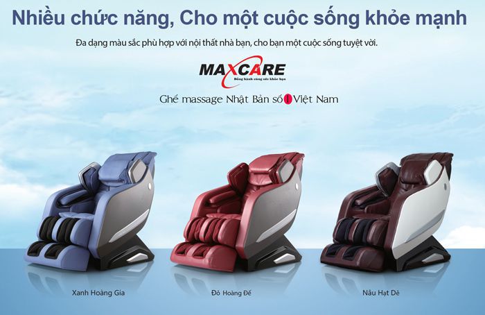Hình ảnh 3 màu của ghế mát xa toàn thân Maxcare Max669