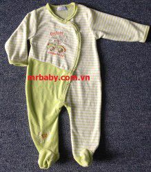 Body nỉ First Moverments phối trắng - xanh lá cây