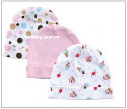 Bộ mũ sơ sinh 3 chiếc Luvable Friends Caps (0-6month 3-pack),