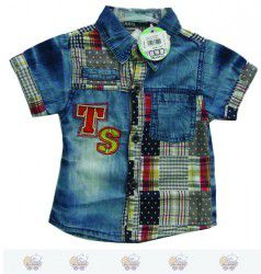 Áo sơ mi bò pha kẻ 6368