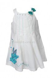 Váy thô trắng xanh GG0904